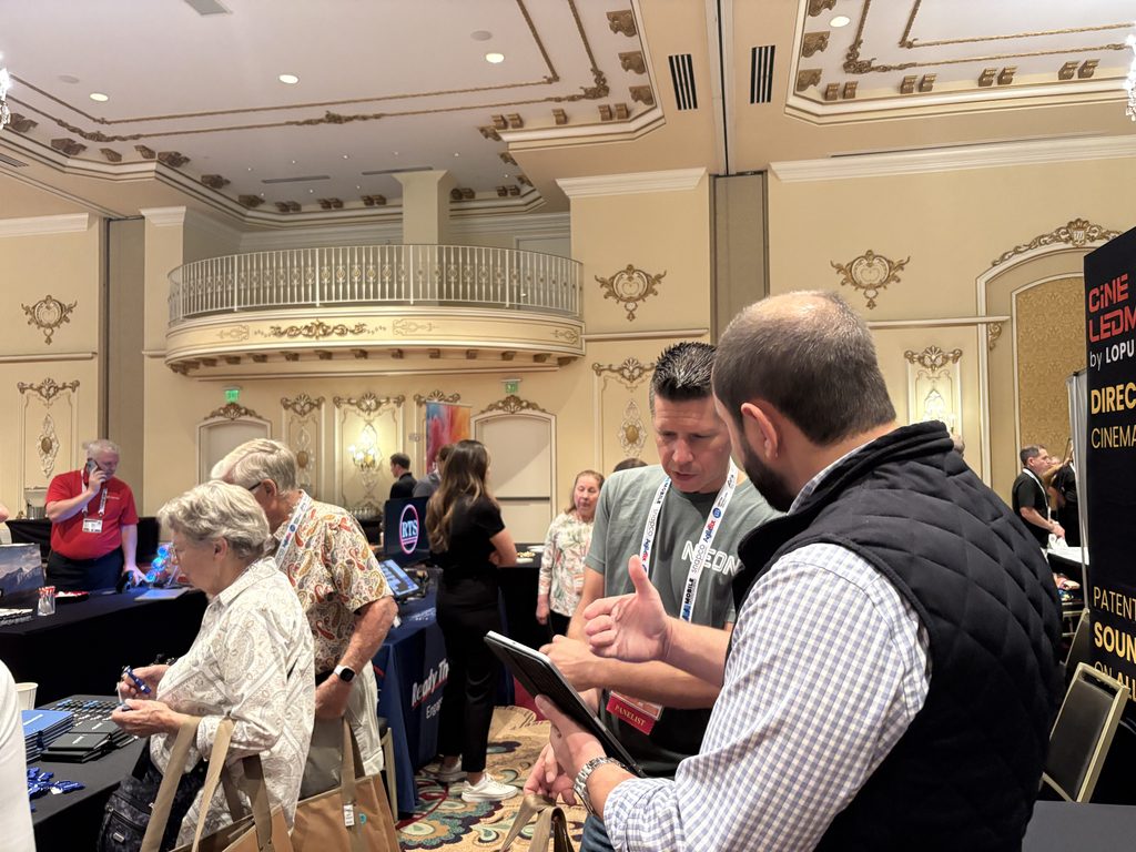 Digital Light Sources (DLS) attends RMTC 2026 to discuss the technology behind CineLEDMAX’s Acoustically Transparent Direct-View Cinema LED Screen.