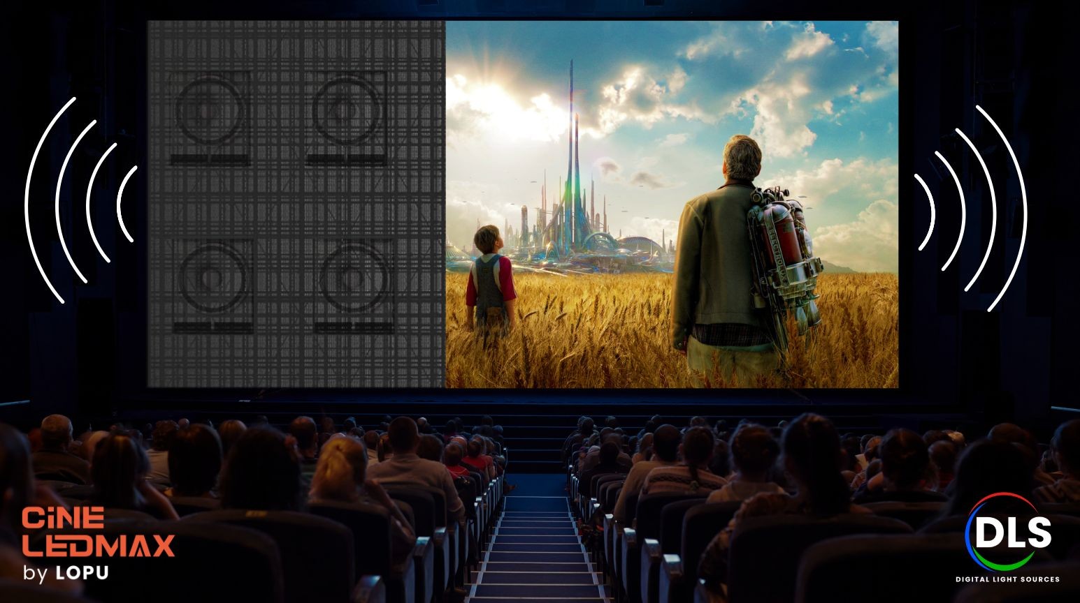 Cine LEDMAX is a DCI-Certified Sound Transparent LED Cinema Screen